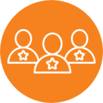 Pictogrammes orange Collaborateurs